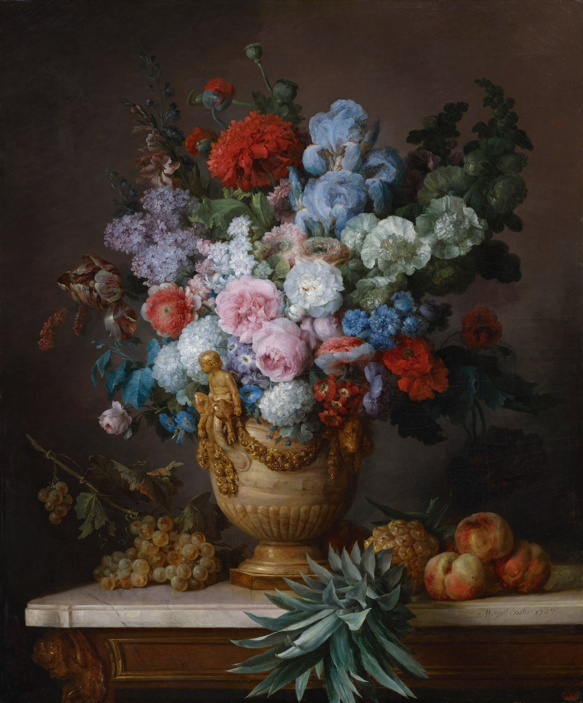 Still Life with Flowers in an Alabaster Vase and Fruit, Anne Vallayer-Coster, 1783, National Gallery of Art