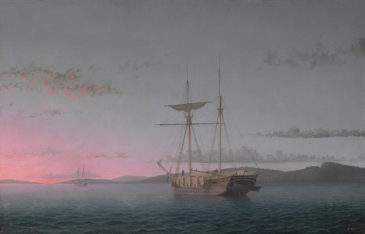 Lumber Schooners at Evening on Penobscot Bay, Fitz Henry Lane, 1863, National Gallery of Art