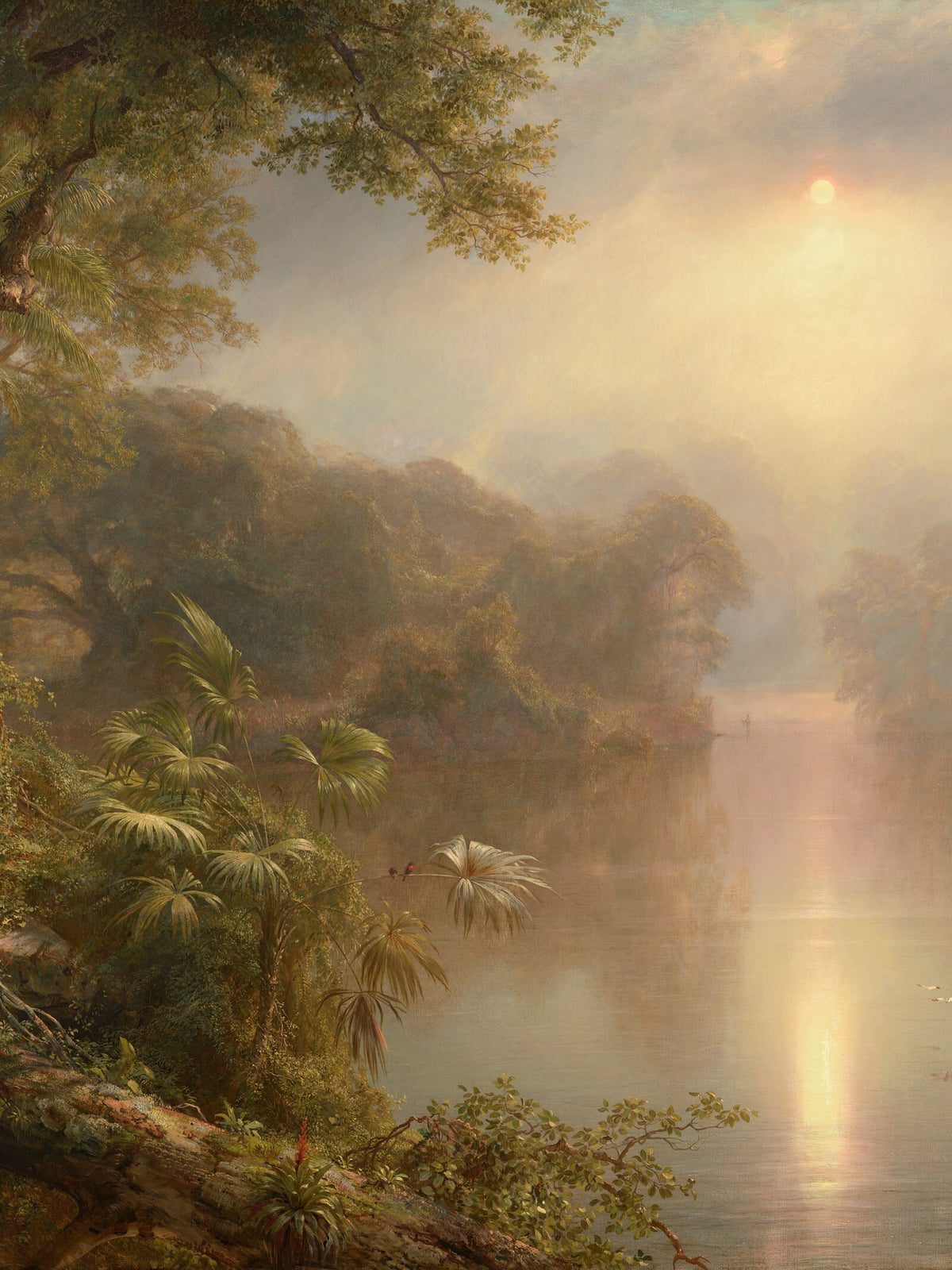 Papier peint panoramique Rivière de Lumière d'après Frederic Edwin Church