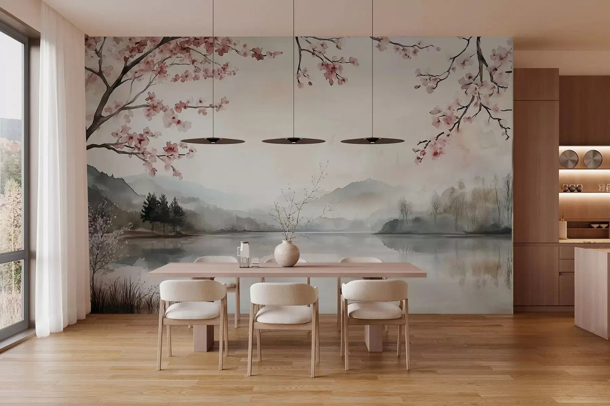 Papier peint panoramique dans une cuisine, entretien facile – Maison Soubise