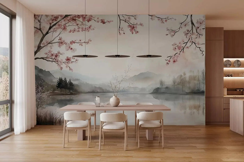 Papier peint panoramique dans une cuisine, entretien facile – Maison Soubise