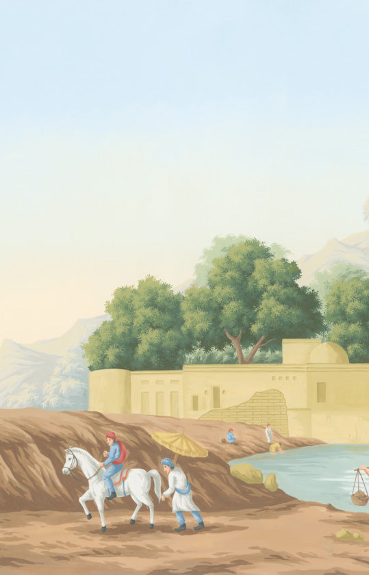 Papier peint panoramique Rivages du Gange | Jean-Julien Deltil Maison Soubise