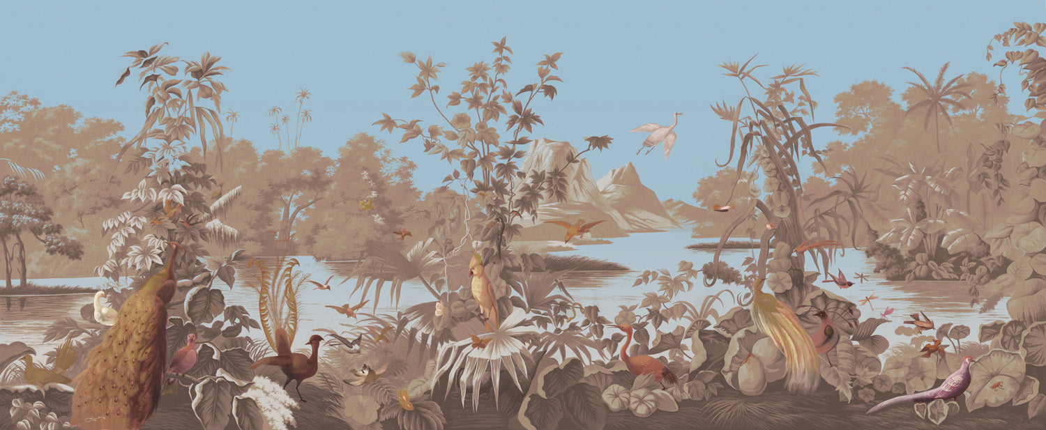 Papier peint panoramique Éden Exotique | Jean-Gabriel Charvet Maison Soubise