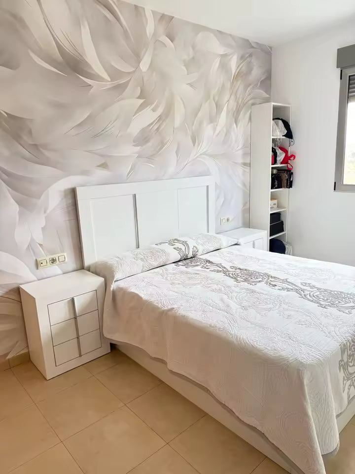 mur rénové après installation papier peint panoramique Maison Soubise