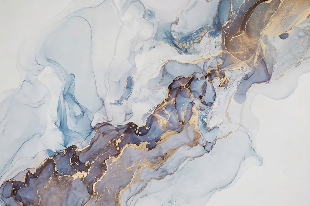 Papier peint panoramique effet marbre veiné inspiré d'Antonio Canova – décor luxe matière Maison Soubise