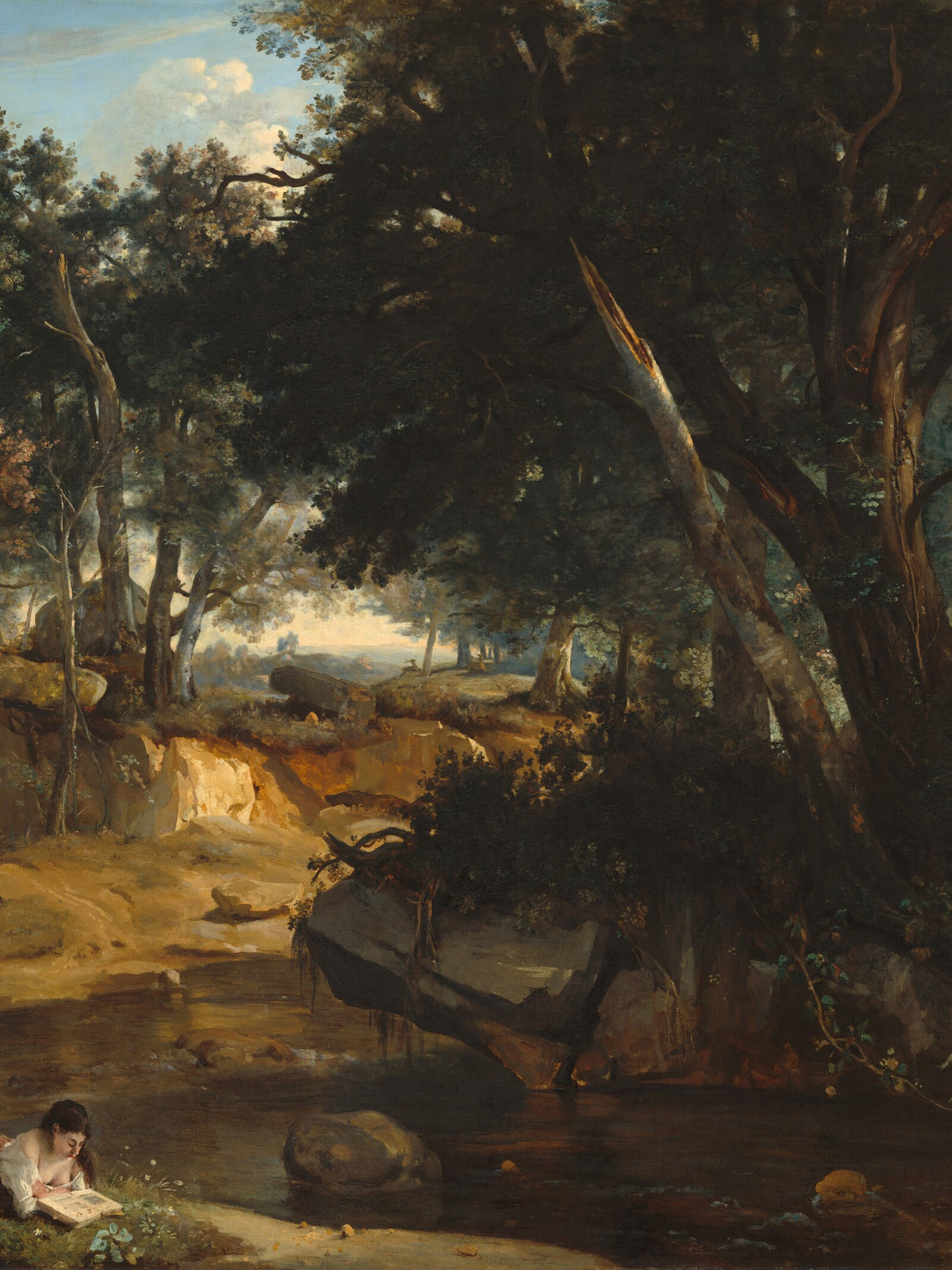 Papier peint panoramique Fontainebleau d'après Camille Corot